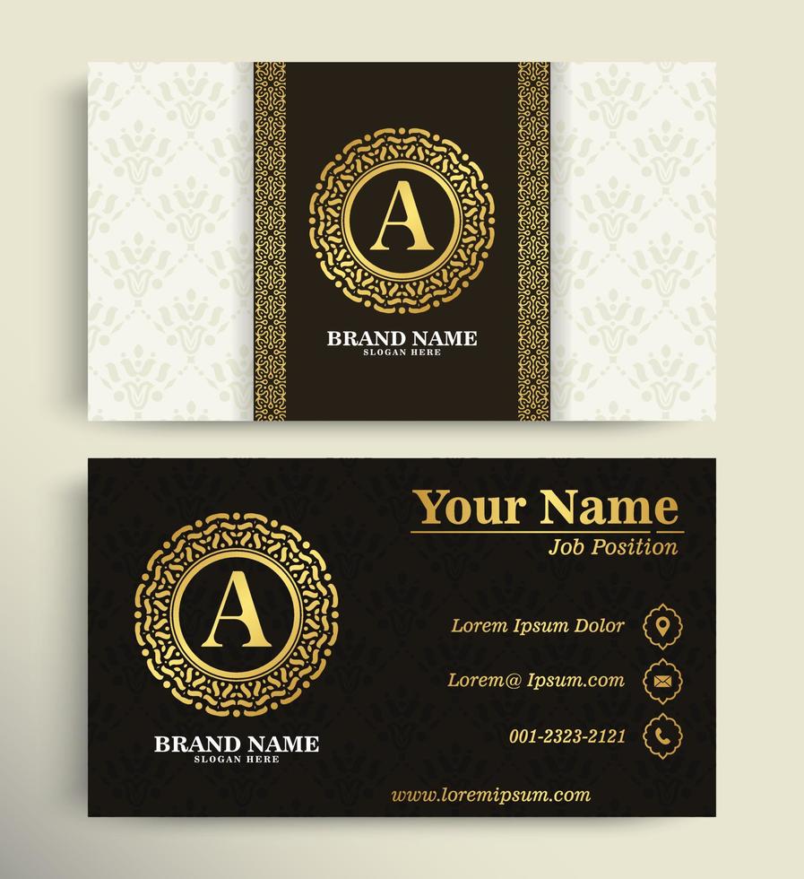 Luxury ornamental logos and business cards template vector