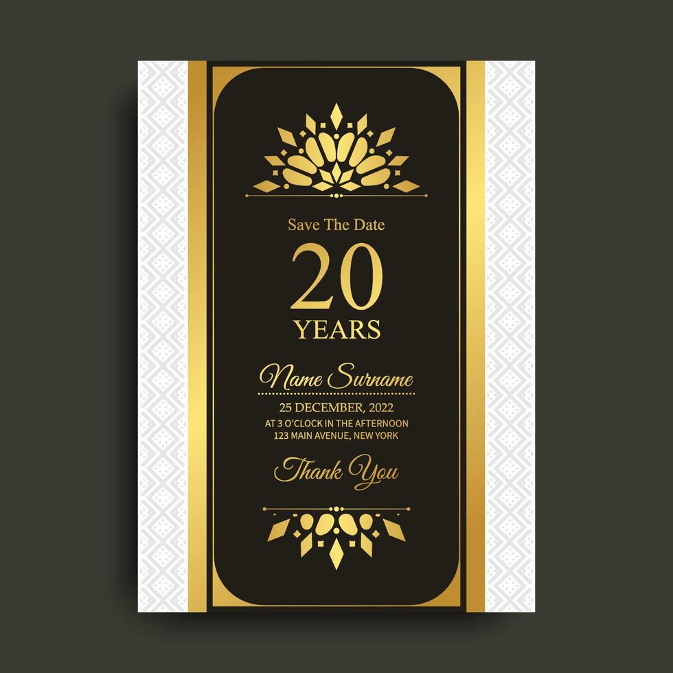 ornament pattern style elegant birthday invitation vector