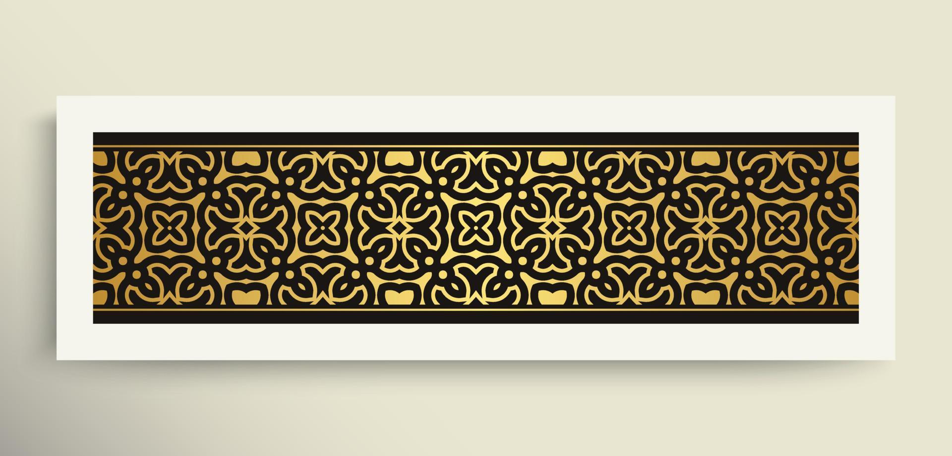 Elegant golden ornamental border template vector