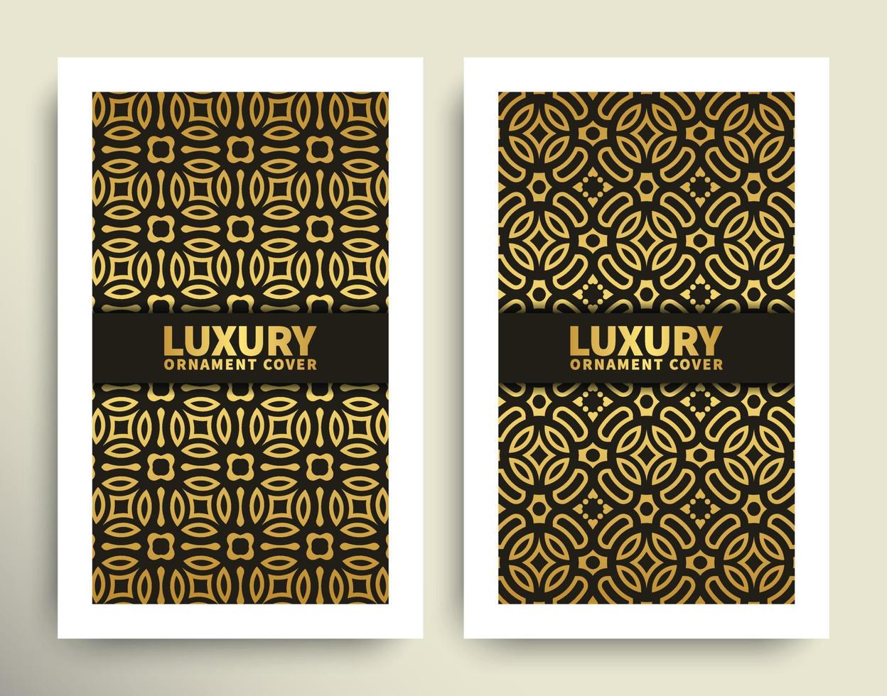 luxury ornament pattern book cover collection vector