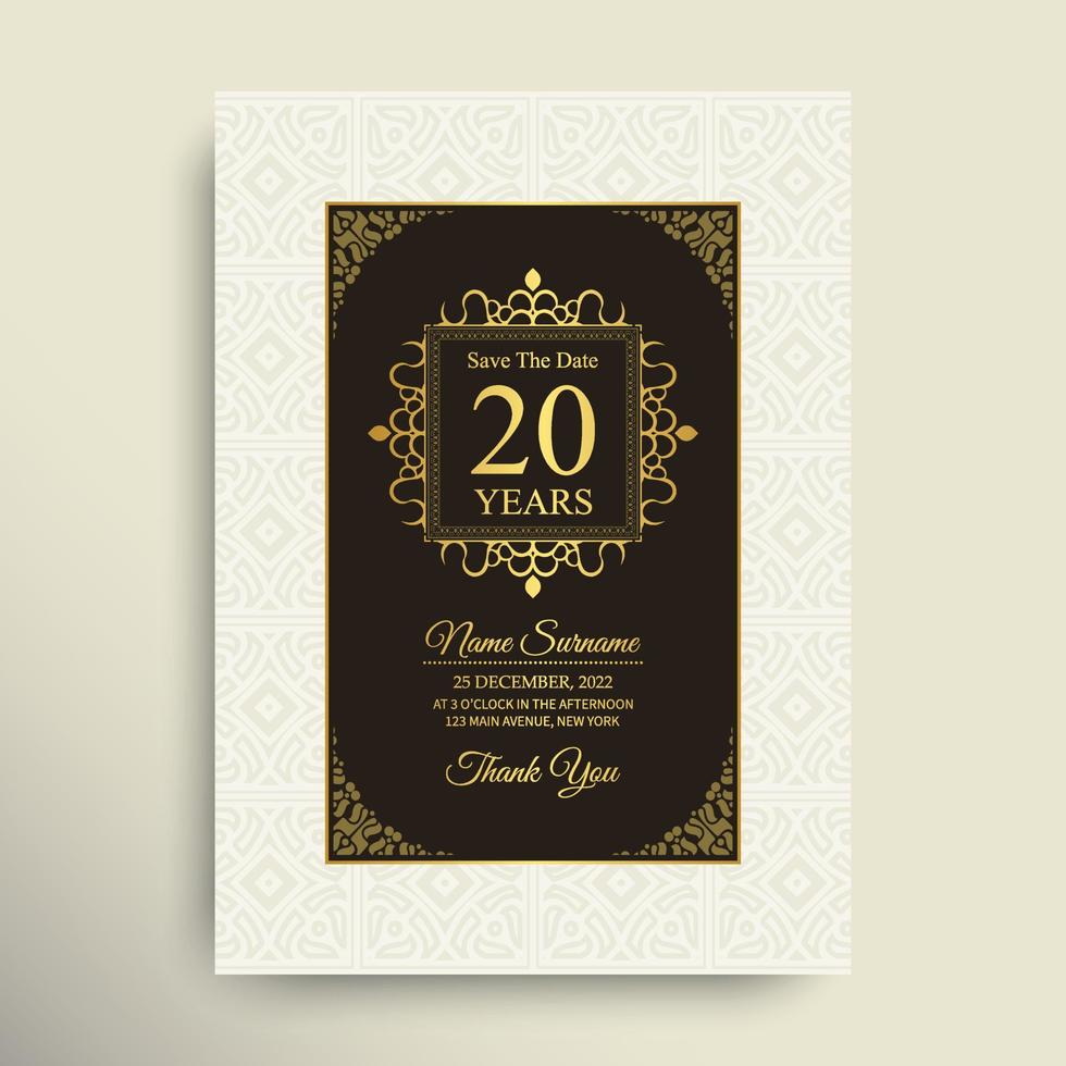 ornament pattern style elegant birthday invitation vector