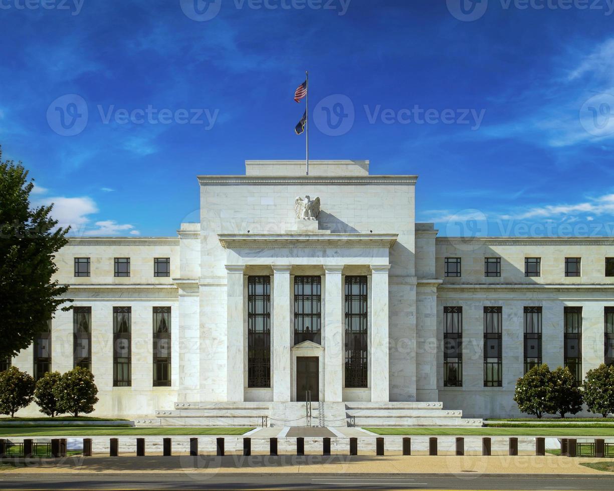 Federal reserve building at Washington D.C. on a sunny day. photo