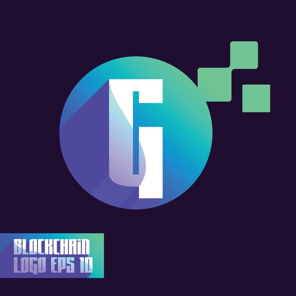 Alphabet Blockchain G Logo vector