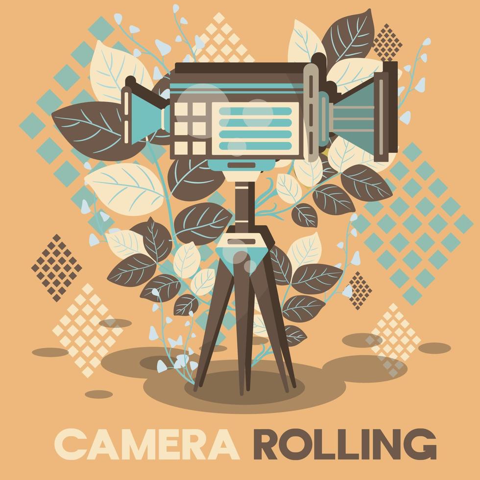 Artistic Object Illustration Camera Rolling vector