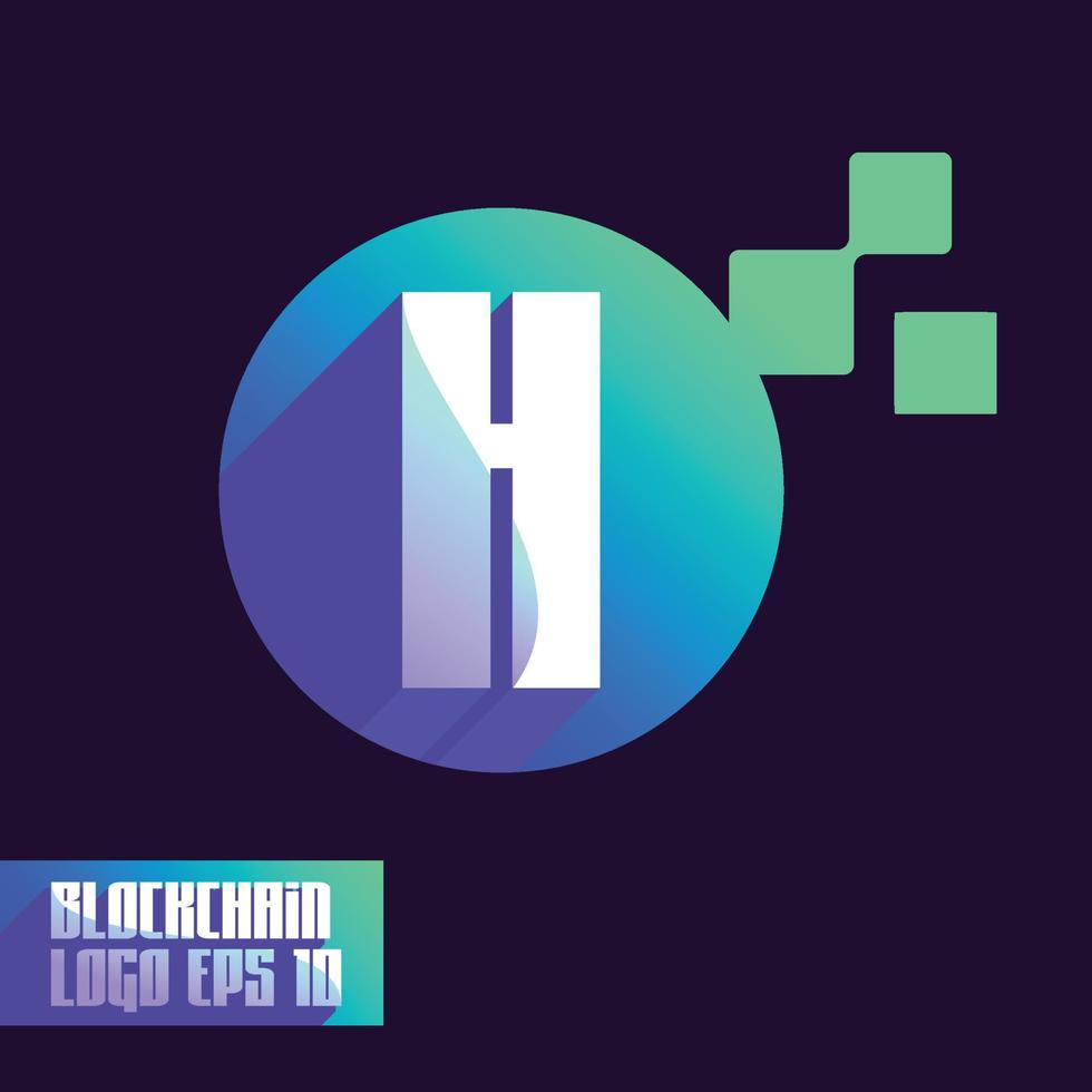 Alphabet Blockchain H Logo vector