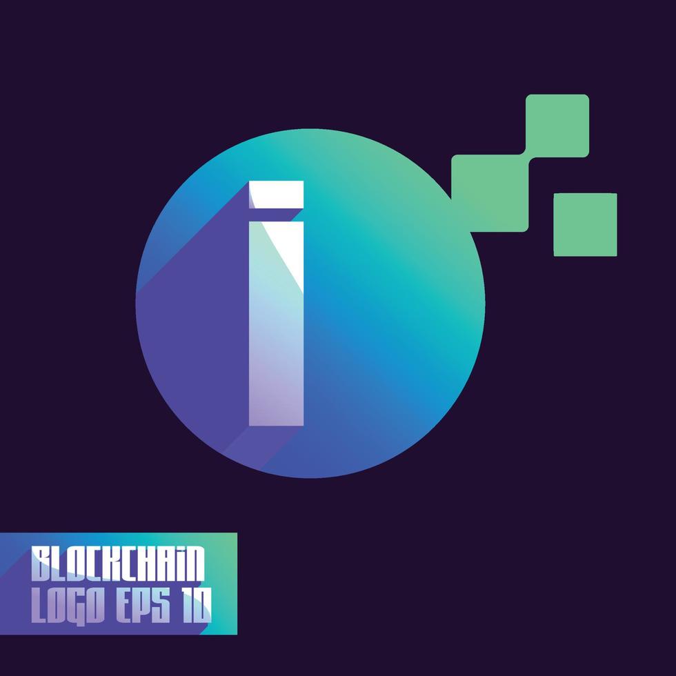 Alphabet Blockchain I Logo vector