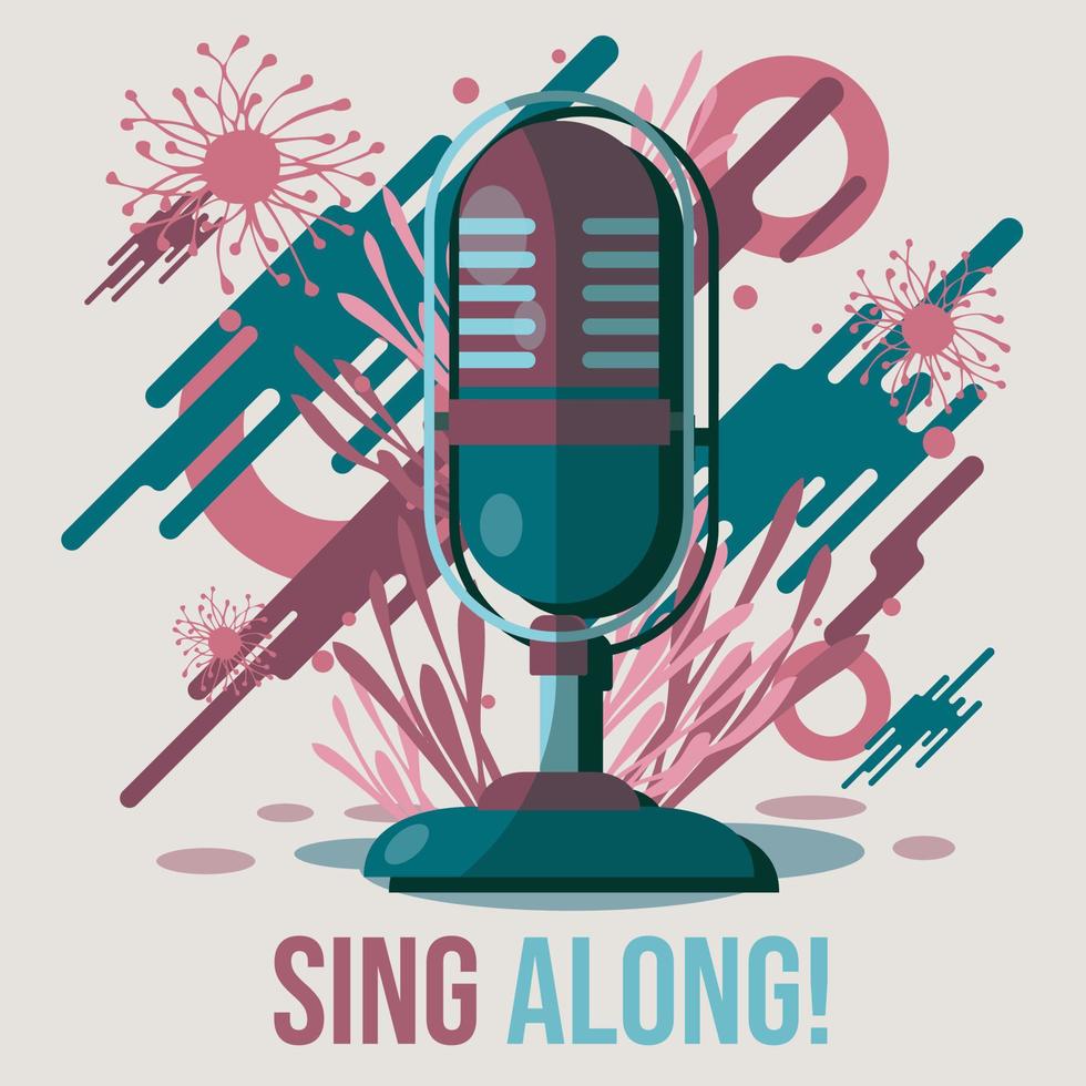 Artistic Object Illustration Sing Along vector