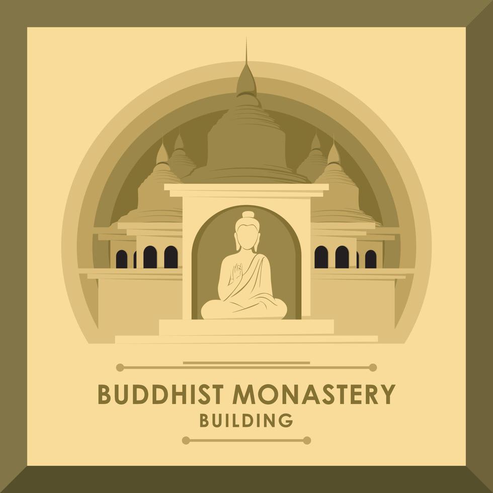 Buddhist Monastery Building .eps vector