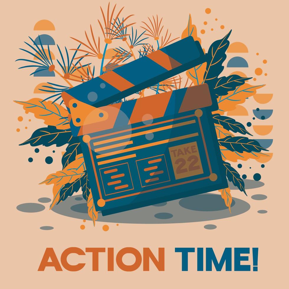 Artistic Object Illustration Action time vector