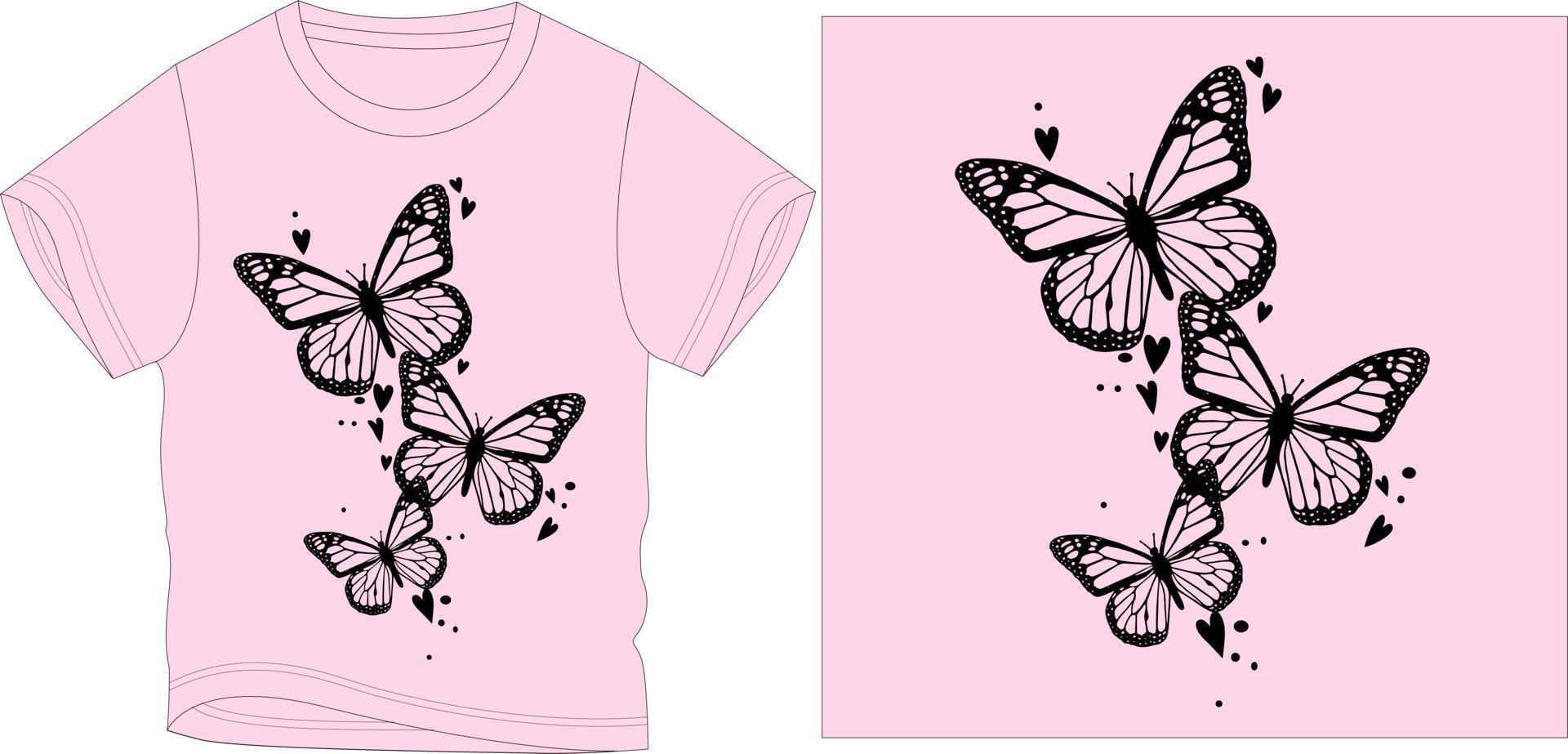 hermosas mariposas diseño gráfico ilustración vectorial vector