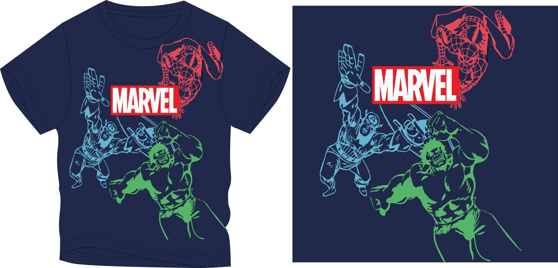 Marvel superheroes Graphic design vector illustration