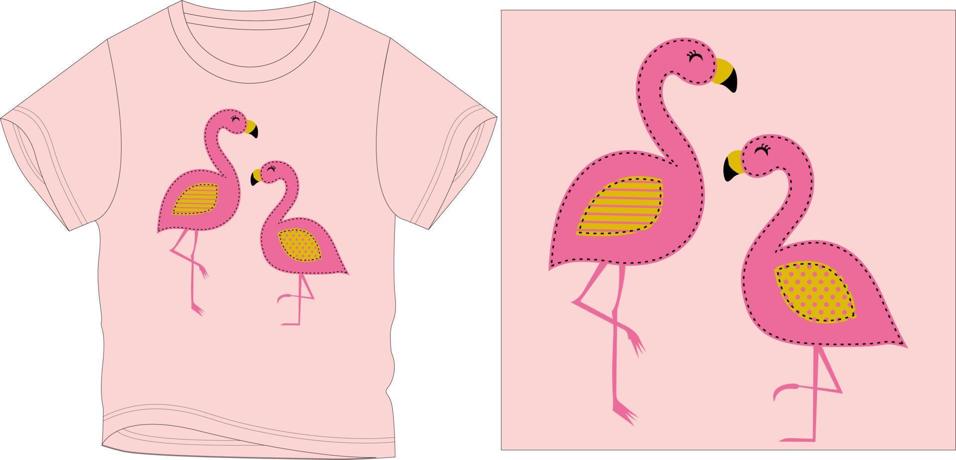 Flamingo Graphic design vector illustration