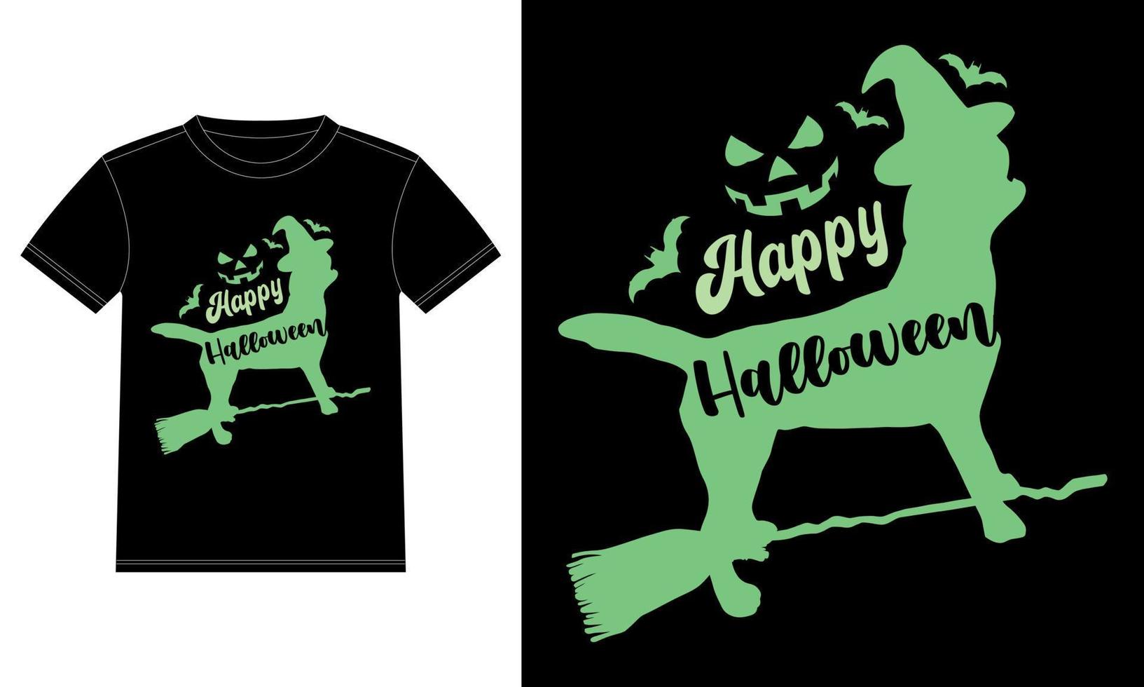 Labrador Retriever Is Flying Witch Funny Happy Halloween T-Shirt vector