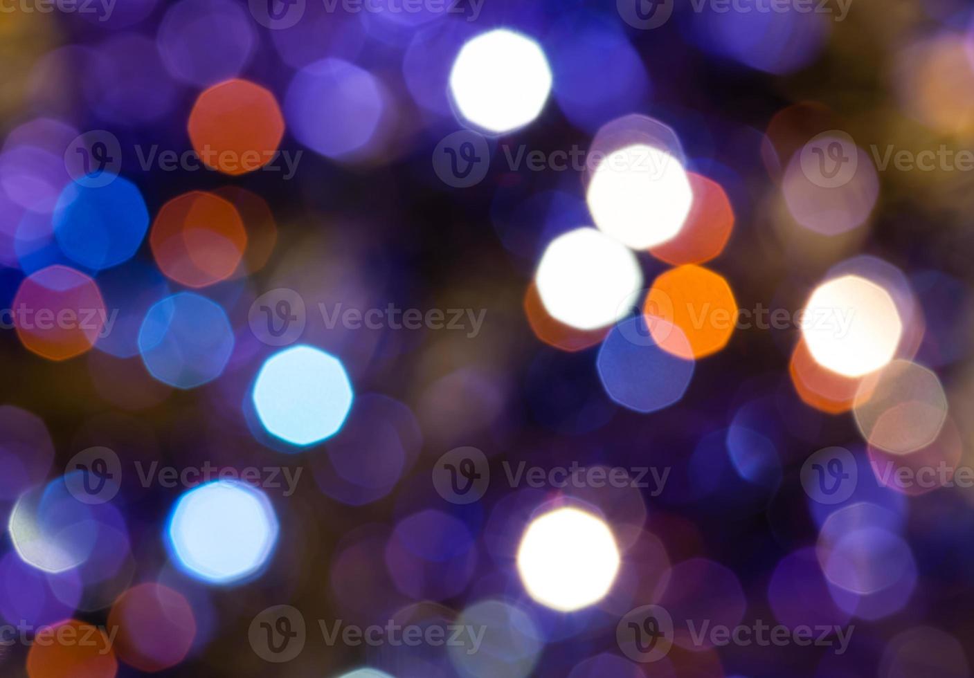 dark blue and violet flickering Christmas lights photo