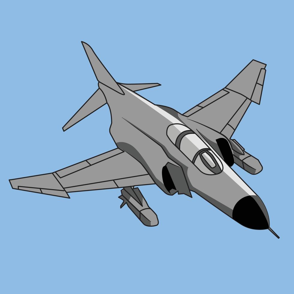 f4 phantom jet fighter ilustración vector diseño