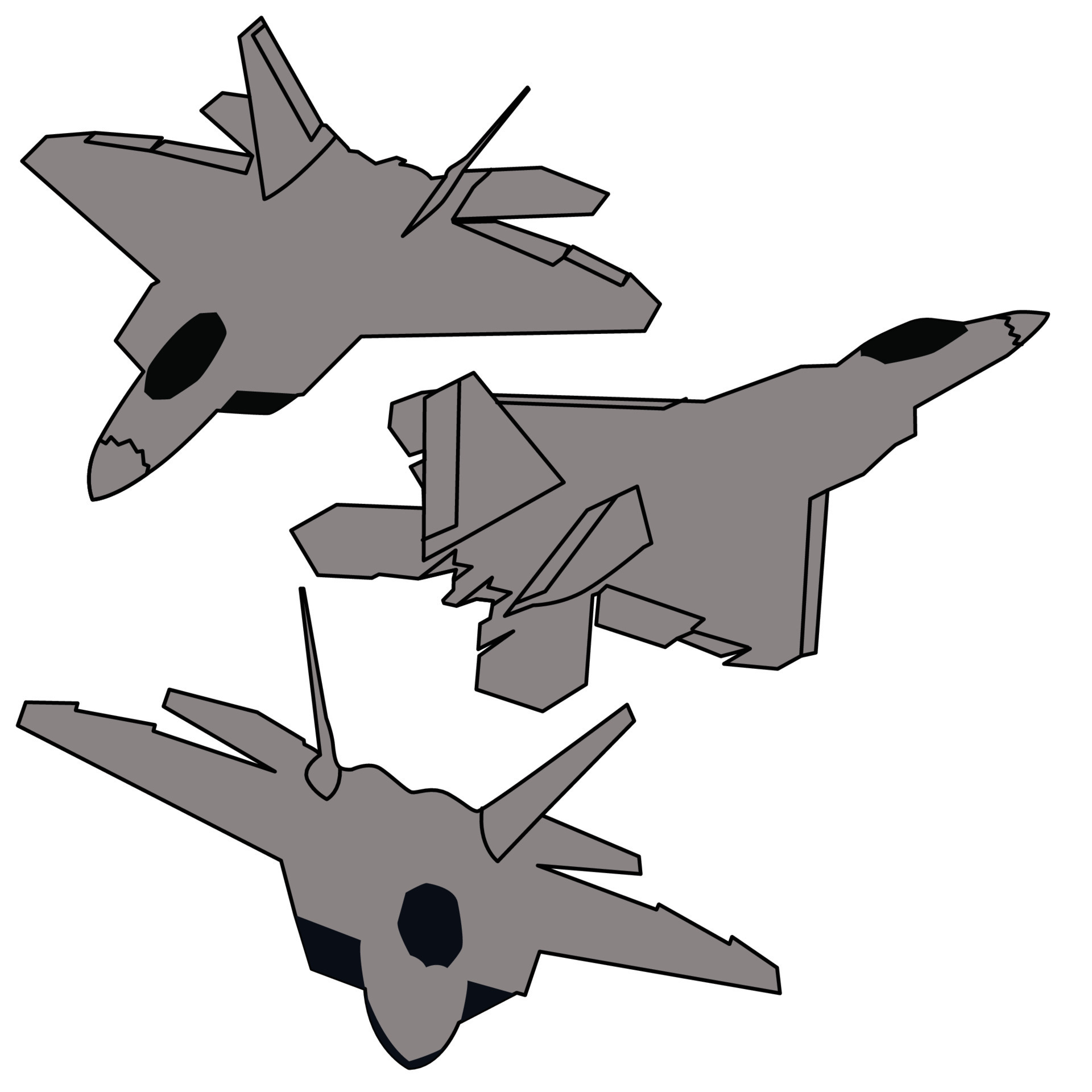 F22 raptor jet fighter collection vector design 11440446 Vector Art at