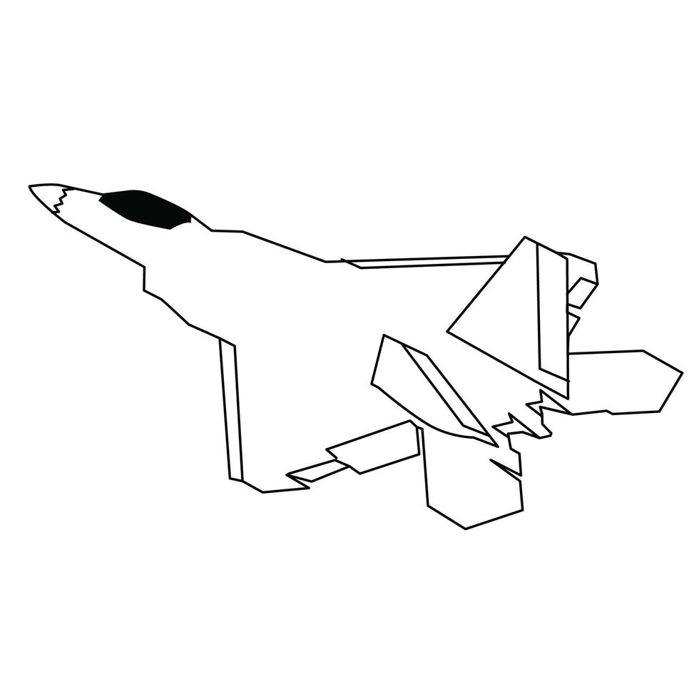 modern jet fighter coloring vector design