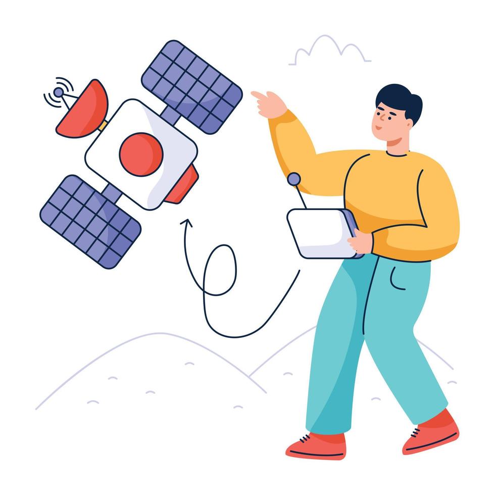 An illustration of online services flat design vector