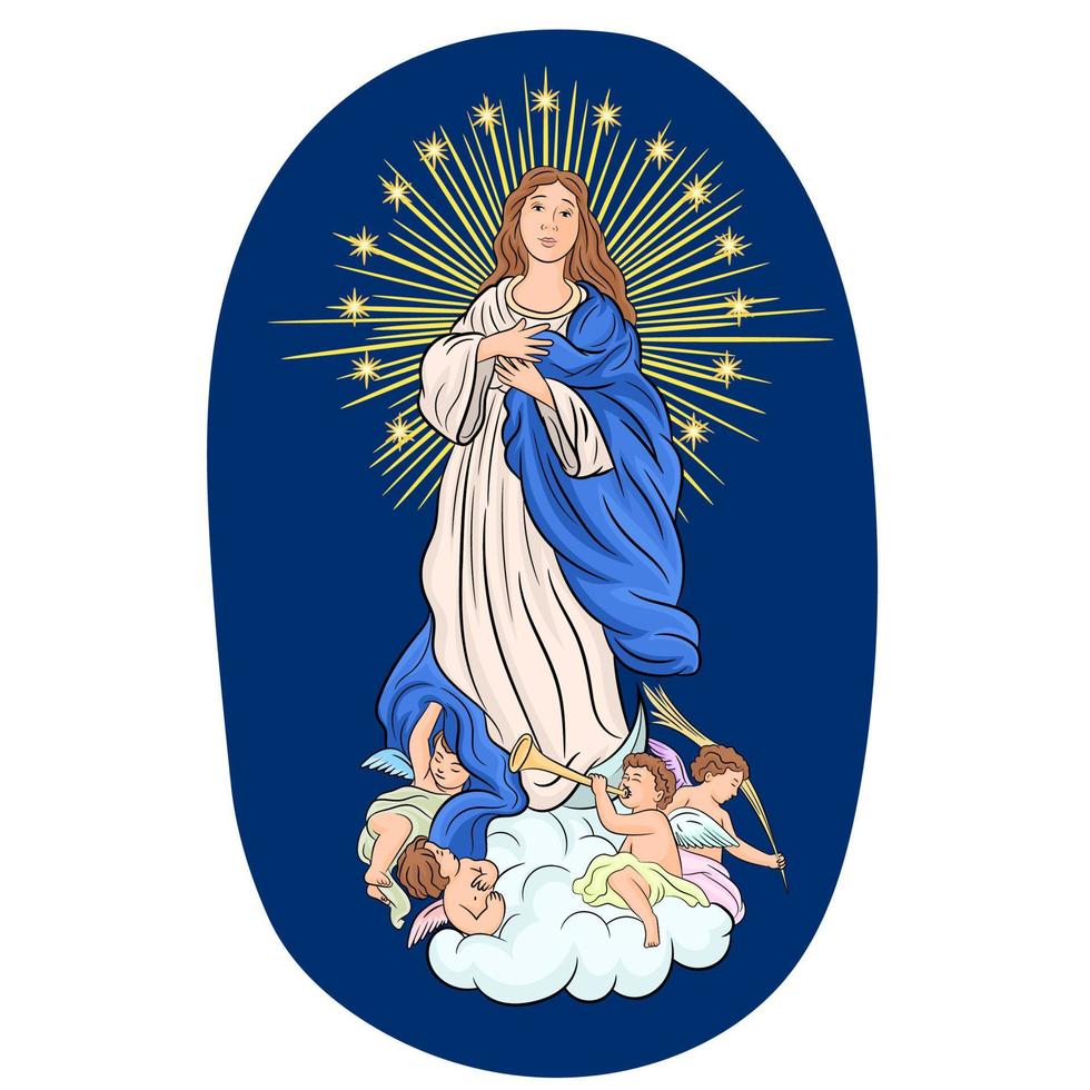 Immaculate Conception of Virgin Mary vector