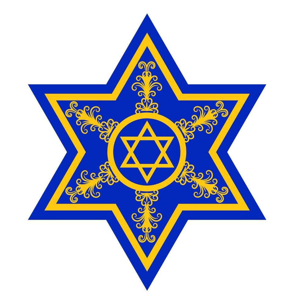 estrellas de david en hebreo. feliz concepto de hanukkah. vector
