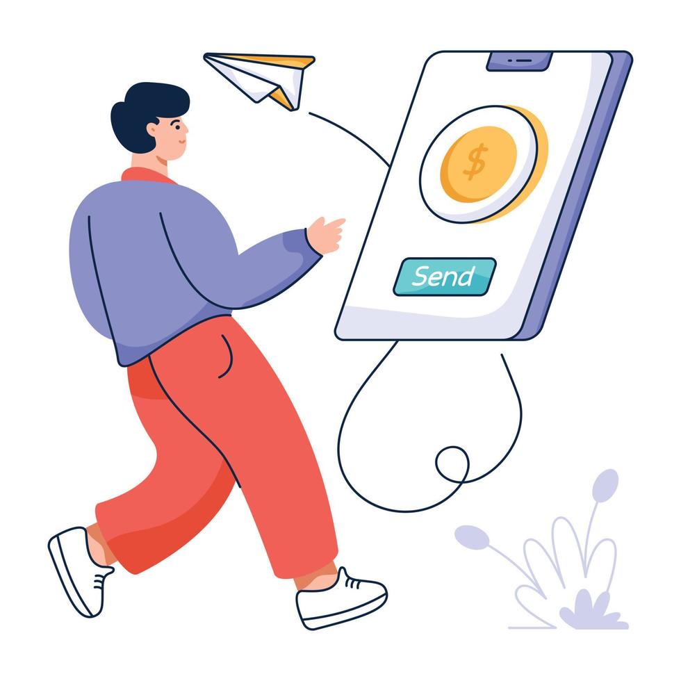 An illustration of online services flat design vector