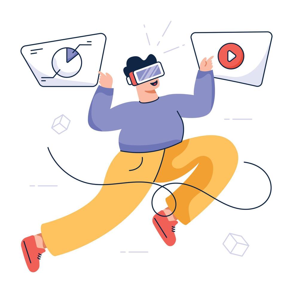 An illustration of online services flat design vector
