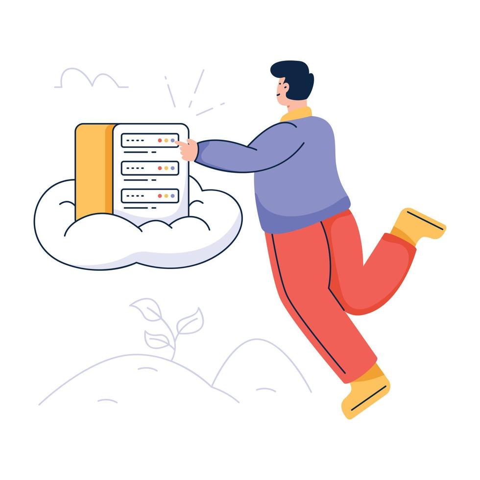 A recruitment flat editable illustration vector