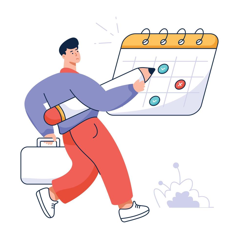 A recruitment flat editable illustration vector