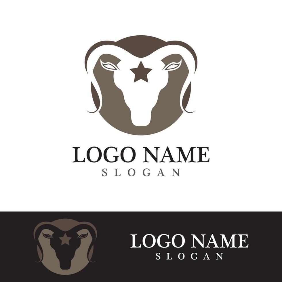 Goat logo template vector icon