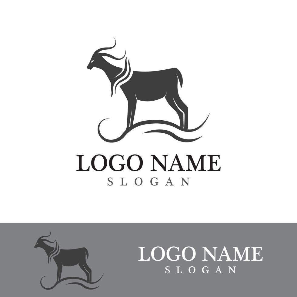 Goat logo template vector icon