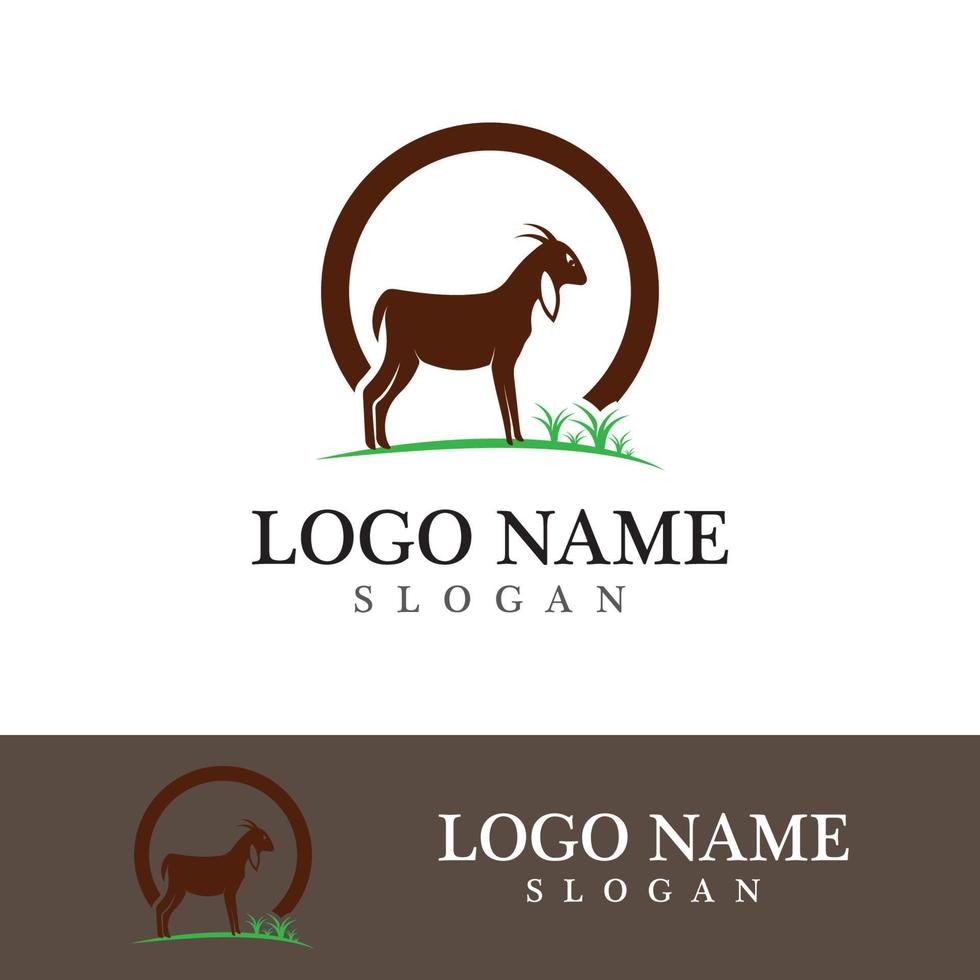 Goat logo template vector icon