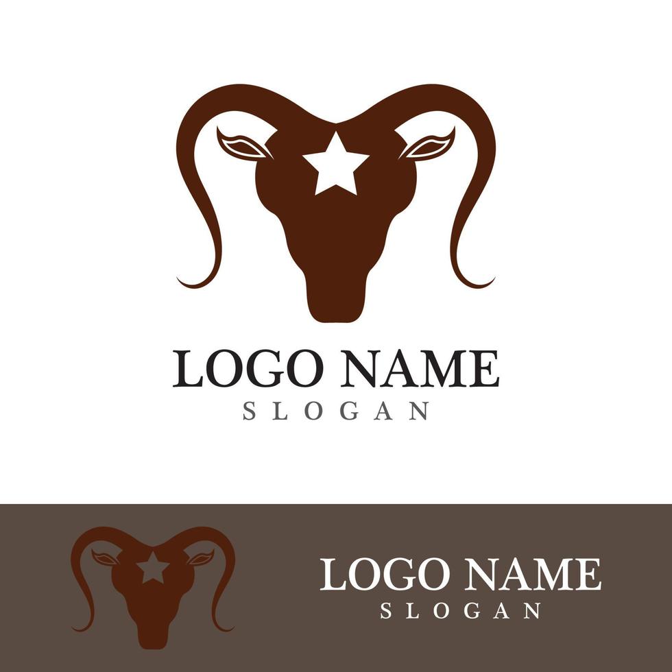 Goat logo template vector icon