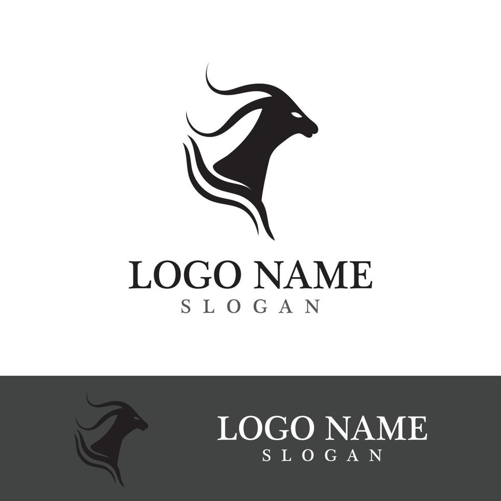 Goat logo template vector icon