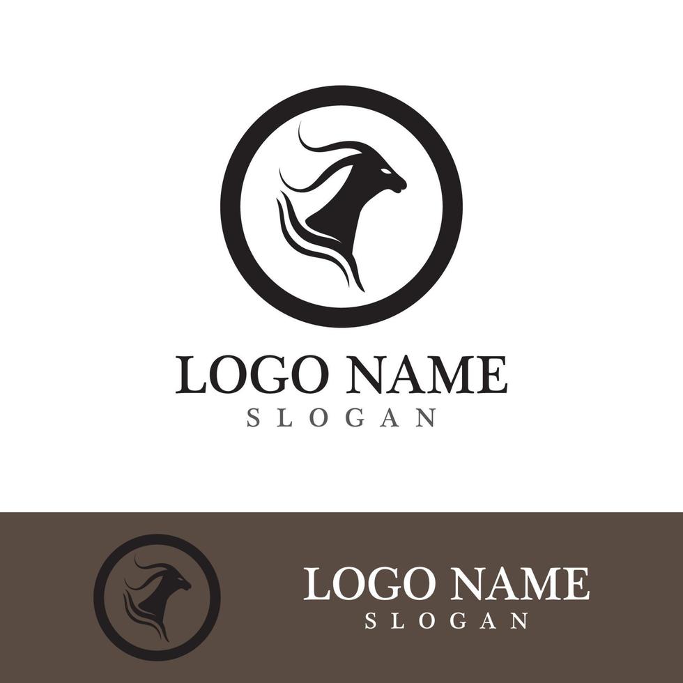 Goat logo template vector icon