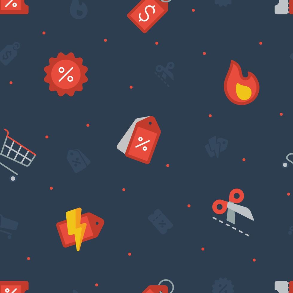 Black friday and cyber monday repeatable pattern on dark blue background vector