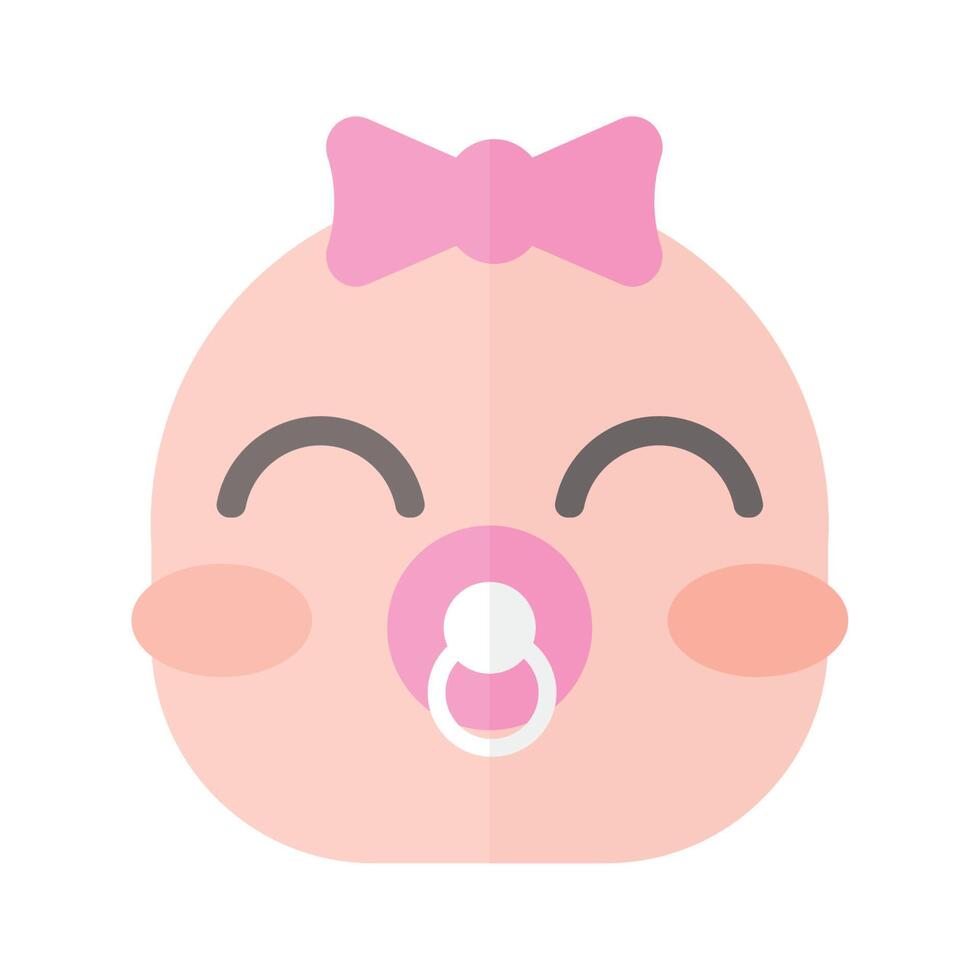 girl baby head vector