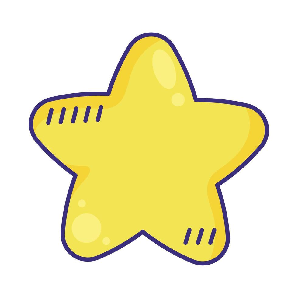yellow star quality emblem vector