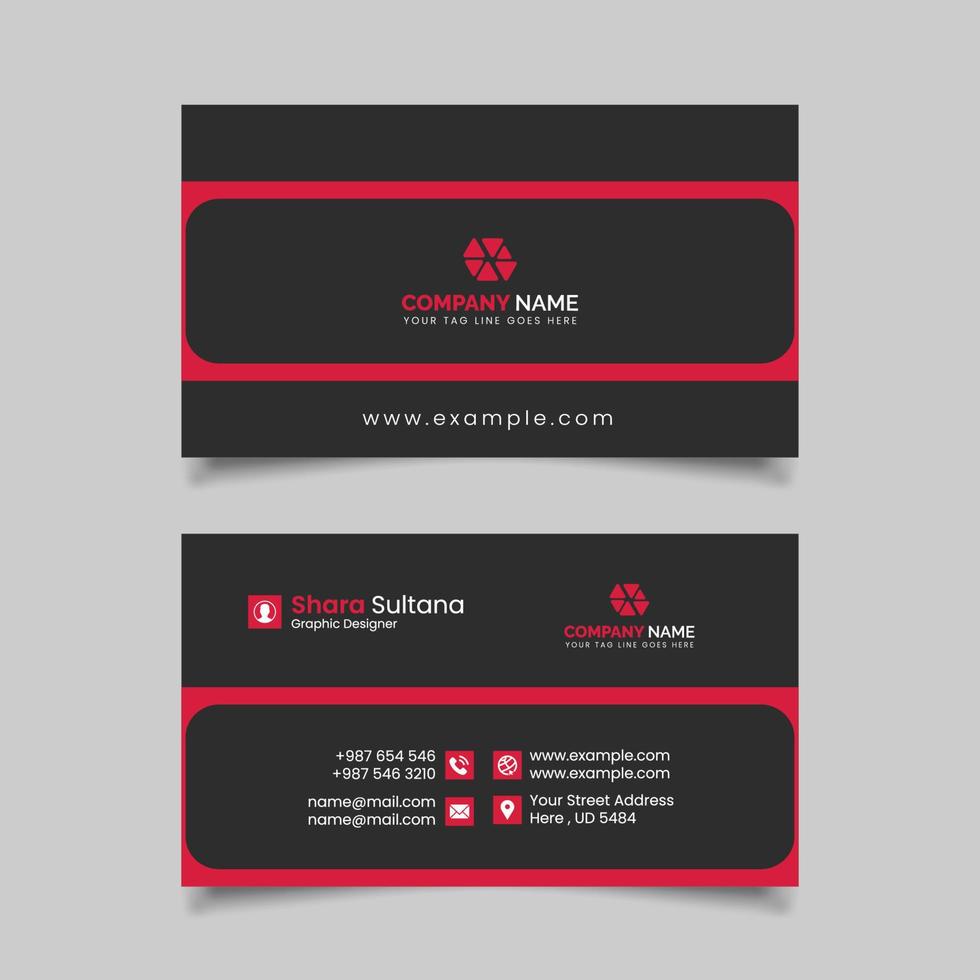 Modern Creative Clean Business Card Design Template vector