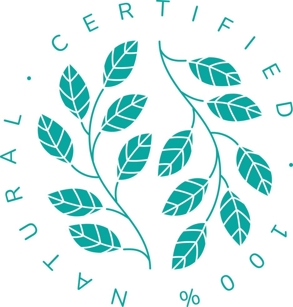 certified 100 percent natural vector