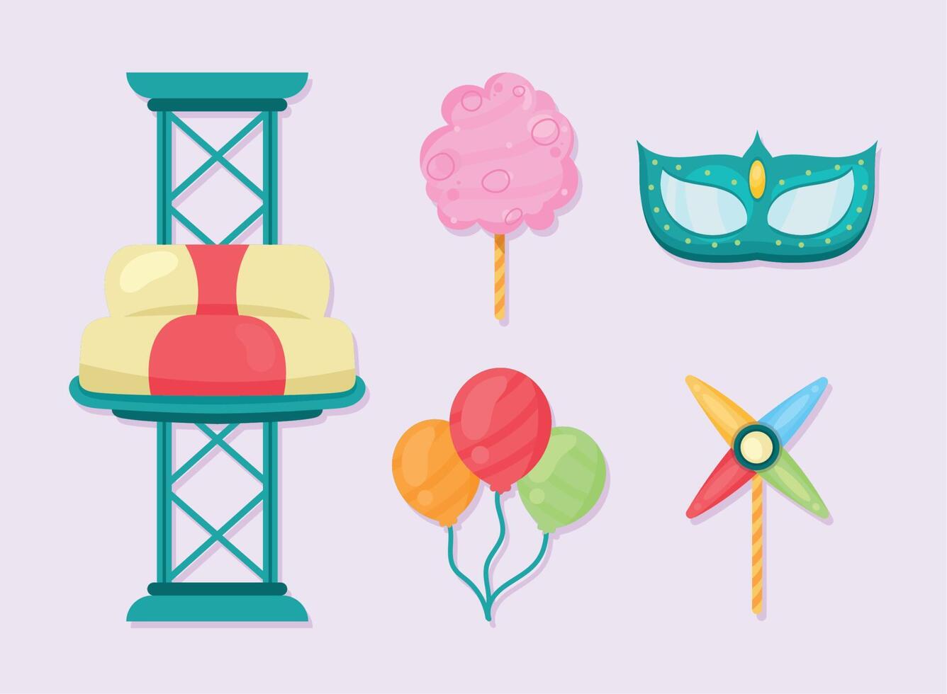 amusement park designs vector