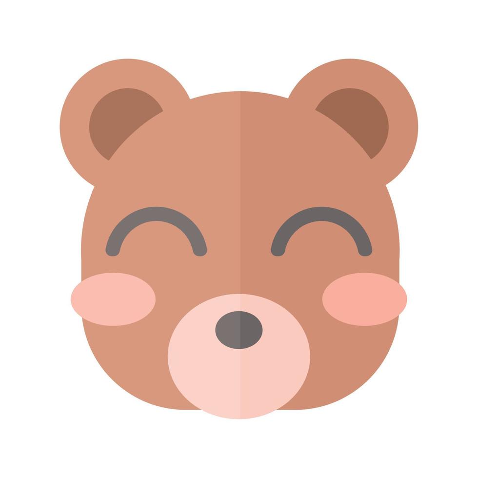 bear teddy head vector
