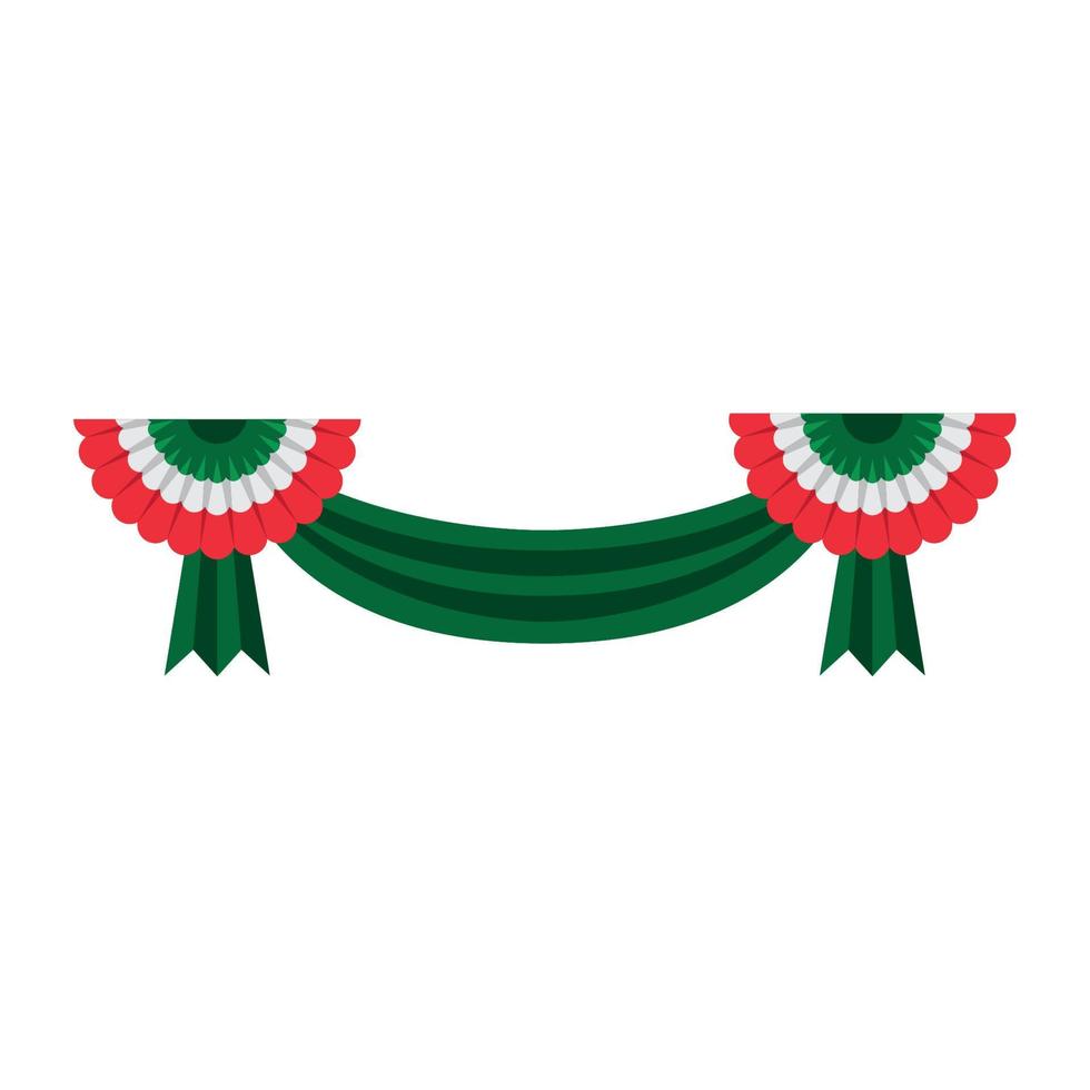 decoración de la bandera mexicana vector