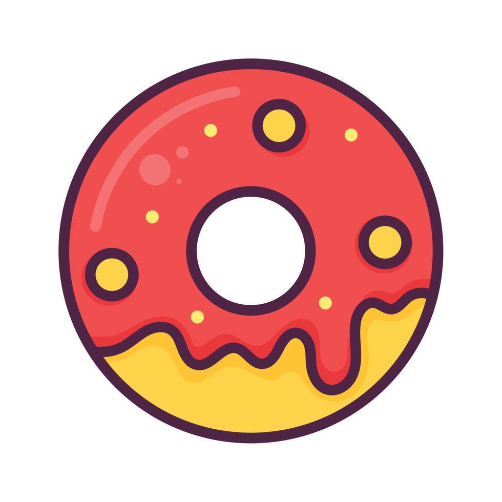 panadería de pastelería de donut dulce vector