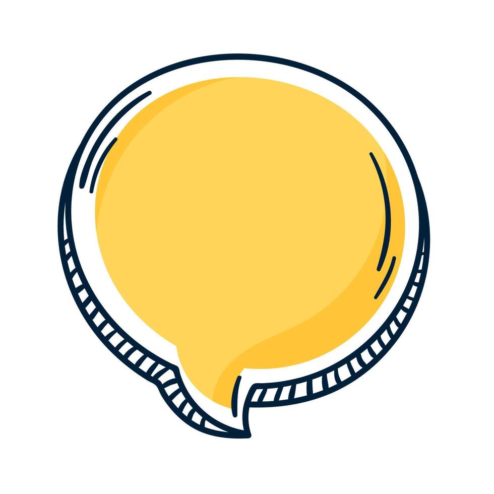 yellow speech bubble vector