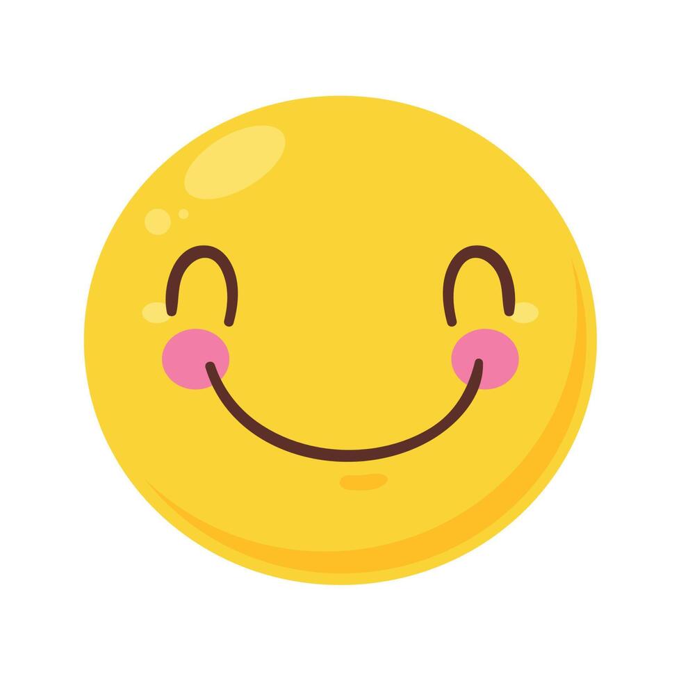 happy smiling emoticon vector