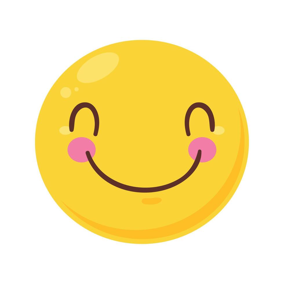 emoticono sonriente feliz vector