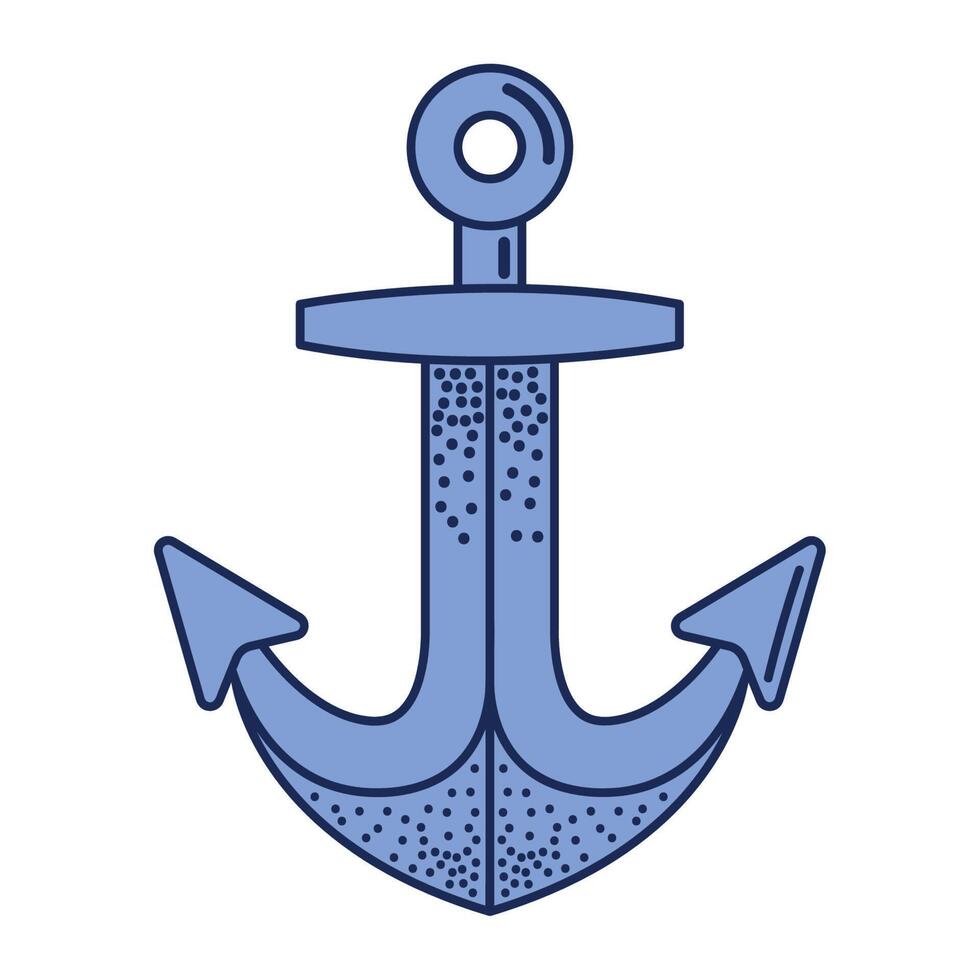 ship anchor nautical retro vector