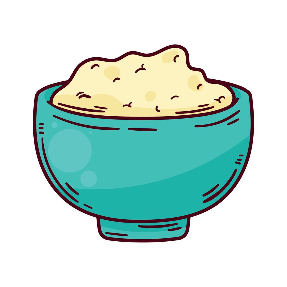 bowl with rice vector