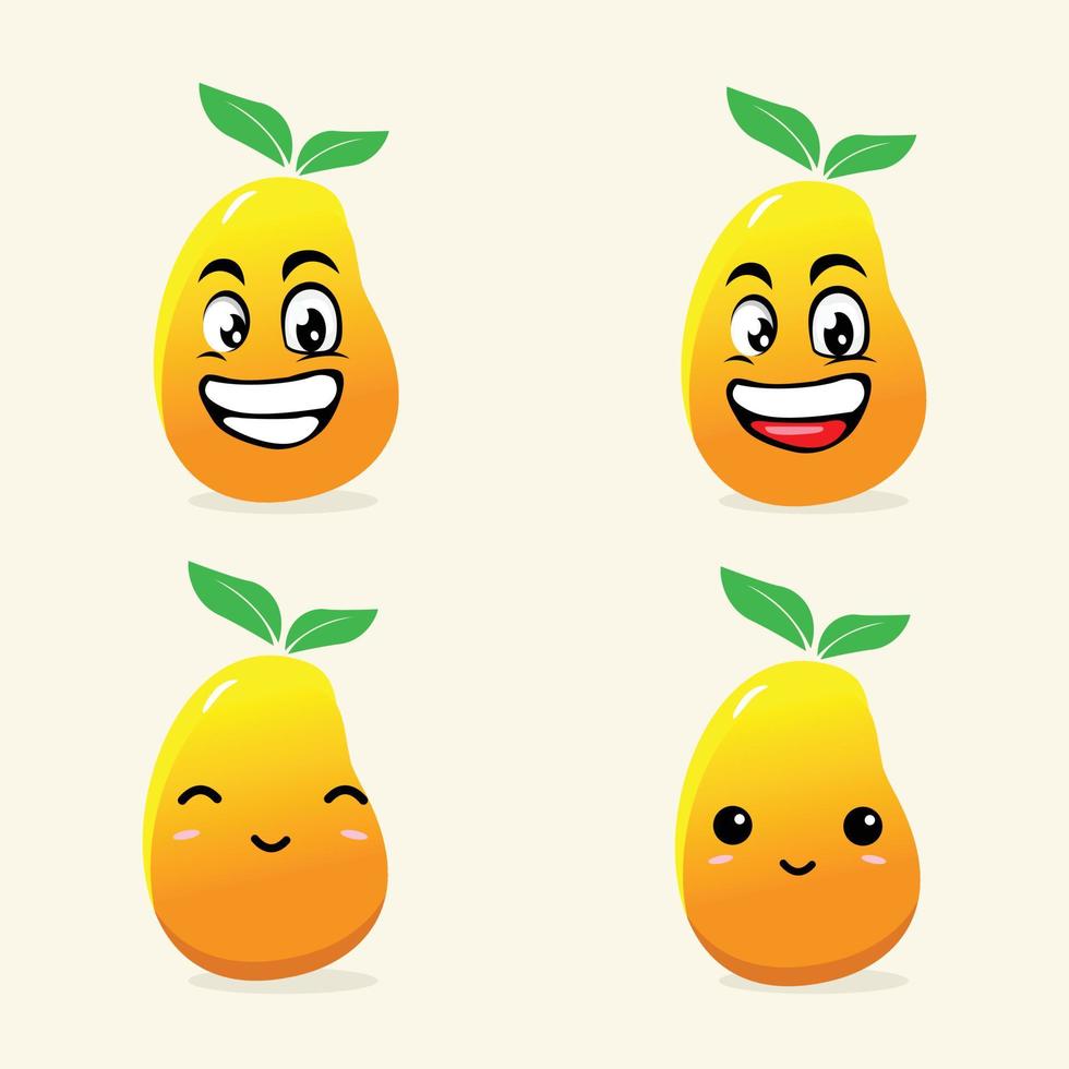 Cute manggo fruit design vector