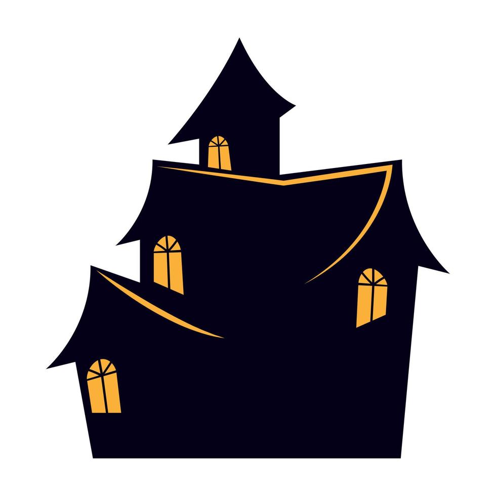 halloween dark castle vector